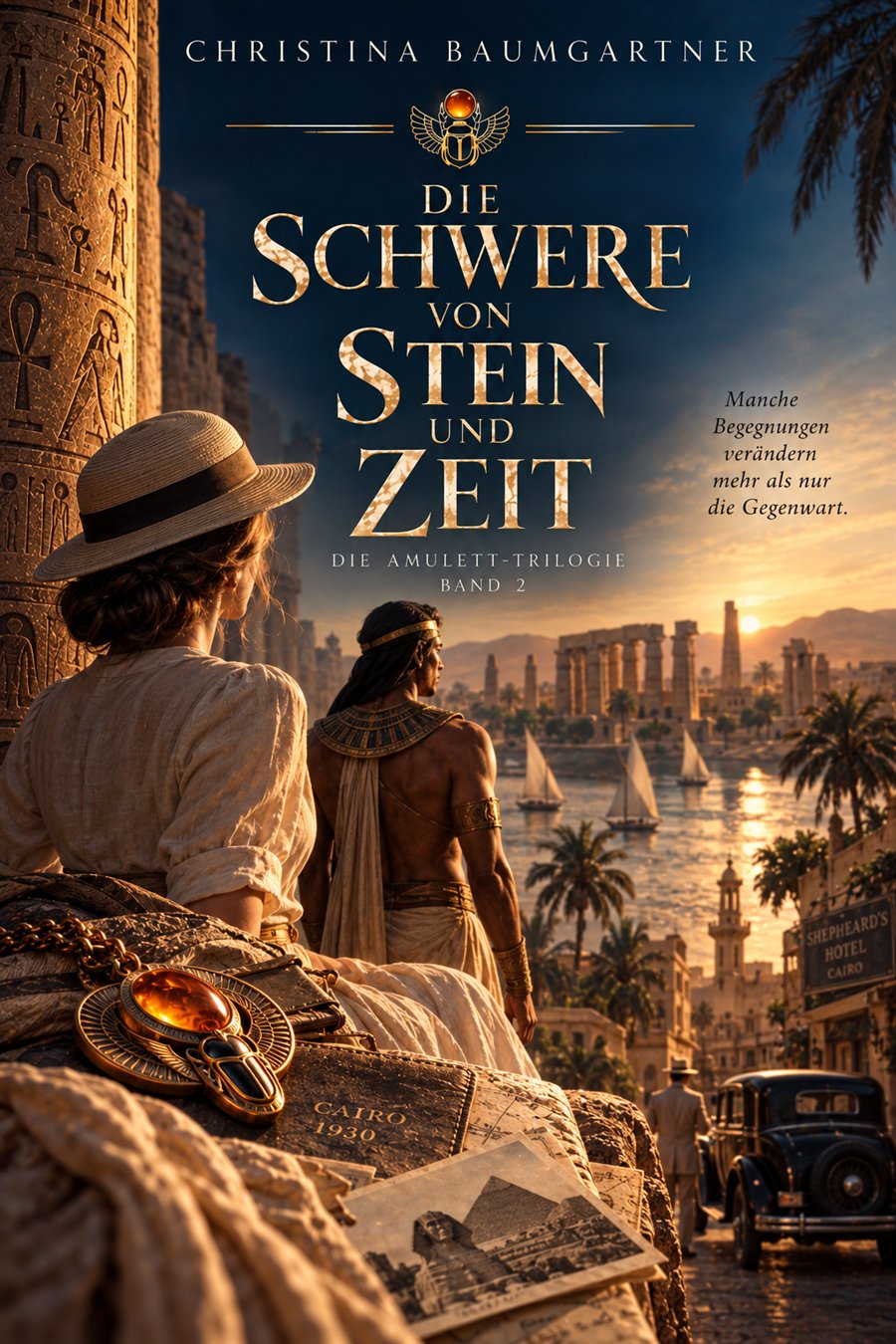 Buchcover: Die Schwere von Stein und Zeit, Band 2 der Amulett-Trilogie