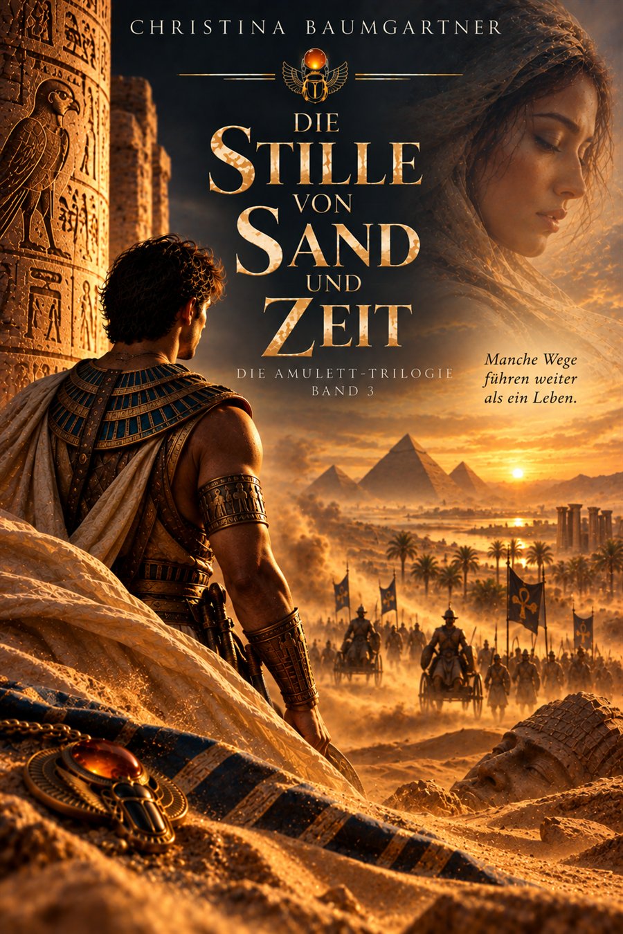 Buchcover: Die Stille von Sand und Zeit, Band 3 der Amulett-Trilogie